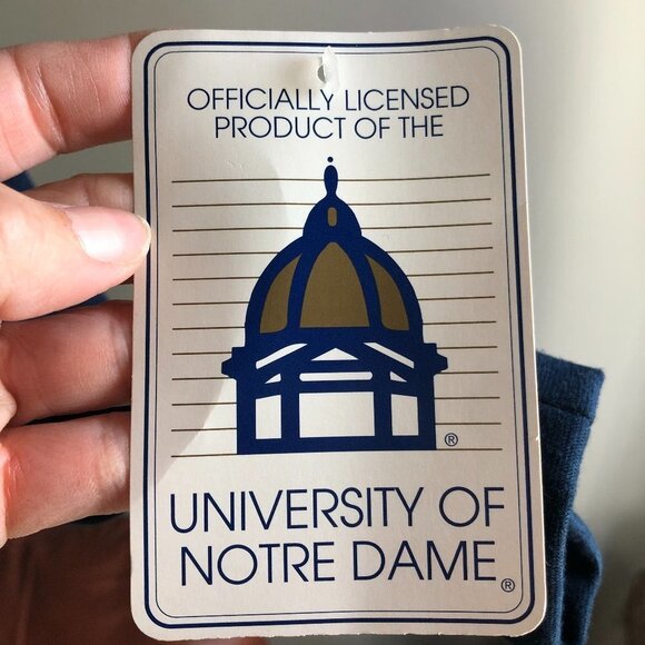 VINTAGE 90'S MEN'S LEE SPORT NOTRE DAME LONG SLEEVE EMBROIDERED LOGO MED. NWT - Picture 5 of 9